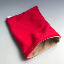 Load image into Gallery viewer, Snuggle sack. Small animal sleeping bag. Fleece lined. Double fleece sleeping bag