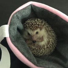 Load image into Gallery viewer, Fleece padded bonding bag, carry bag for hedgehogs. Fleece lined.