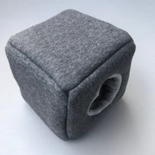 Load image into Gallery viewer, Fleece cosy cube house. Hedgehog and guinea pig bed. Fleece lined.
