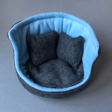 Load image into Gallery viewer, Regular cuddle cup. Pet sofa for hedgehogs. Fleece sofa bed.