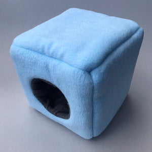Fleece cosy cube house. Hedgehog and guinea pig bed. Fleece lined.