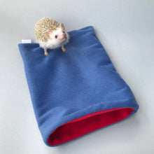 Load image into Gallery viewer, Snuggle sack. Small animal sleeping bag. Fleece lined. Double fleece sleeping bag