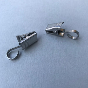 Hooks, clips for small pet cage accessories. Metal hooks. Metal clips. Accessory cage hooks.
