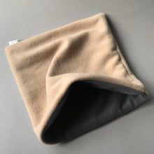 Load image into Gallery viewer, LARGE snuggle sack. Small animal sleeping bag. Fleece lined. Double fleece sleeping bag