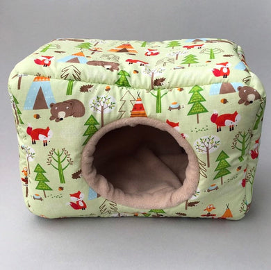 LARGE camping animals cosy bed. Cosy cube. Cuddle Cube. Snuggle house.