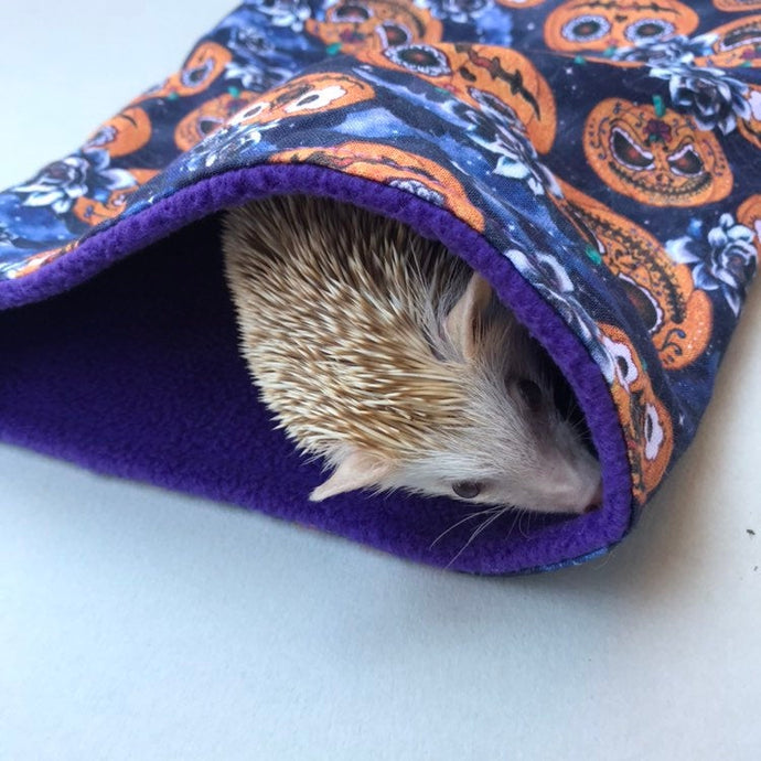 Pumpkin Halloween snuggle sack. Cuddle sack or stay open sack. Halloween bed.