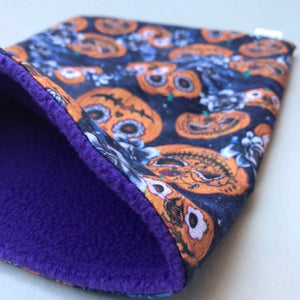 Pumpkin Halloween snuggle sack. Cuddle sack or stay open sack. Halloween bed.