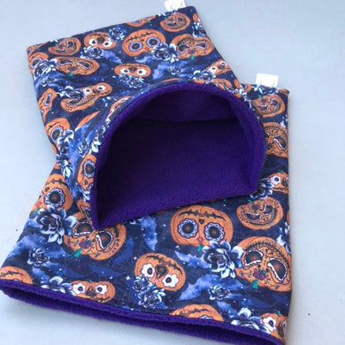 Pumpkin Halloween snuggle sack. Cuddle sack or stay open sack. Halloween bed.