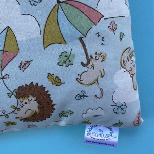 Blue Kite Hedgehogs padded bonding bag, carry bag for hedgehog. Fleece lined pet tote.