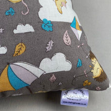 Load image into Gallery viewer, Grey Kite Hedgehog cosy snuggle cave. Padded stay open snuggle sack. Hedgehog bed.