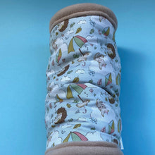 Load image into Gallery viewer, Blue Kite Hedgehog stay open tunnel. Padded tunnel for hedgehogs, rats and small pets.