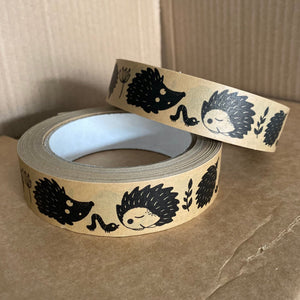 Hedgehog self-adhesive kraft paper tape. Two size tapes 25mm and 50mm x 50M