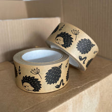 Load image into Gallery viewer, Hedgehog self-adhesive kraft paper tape. Two size tapes 25mm and 50mm x 50M