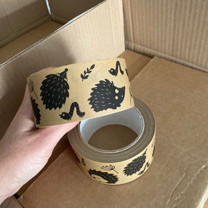Hedgehog self-adhesive kraft paper tape. Two size tapes 25mm and 50mm x 50M