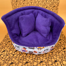 Load image into Gallery viewer, Halloween animals cuddle cup. Pet sofa. Hedgehog and small guinea pig bed.