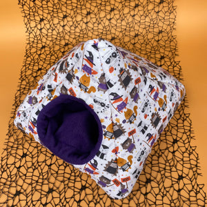Halloween animals tent house. Hedgehog and small animal house.