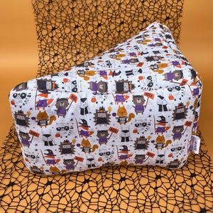 Halloween animals corner house. Hedgehog and small pet cube house.