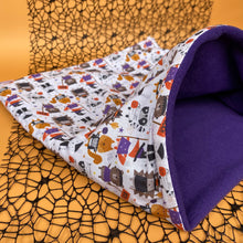 Load image into Gallery viewer, LARGE Halloween animals snuggle sack. Sleeping bag for hedgehogs and guinea pigs