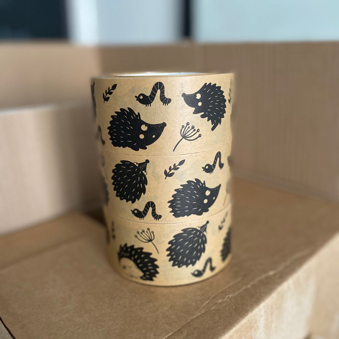 Hedgehog self-adhesive kraft paper tape. 50mm x 50M
