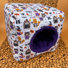 Load image into Gallery viewer, Halloween animals full cage set. Cube house, snuggle sack, tunnel cage set for hedgehogs