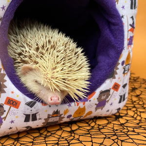 Halloween animals full cage set. Cube house, snuggle sack, tunnel cage set for hedgehogs