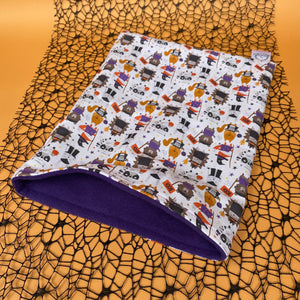 Halloween animals snuggle sack. Sleeping bag for hedgehogs or guinea pigs.