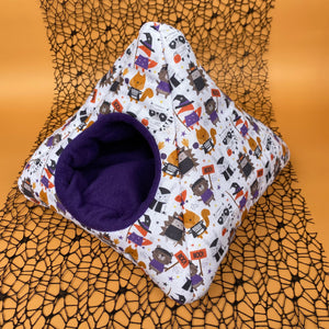 Halloween animals tent house. Hedgehog and small animal house.