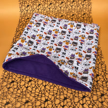 Load image into Gallery viewer, LARGE Halloween animals snuggle sack. Sleeping bag for hedgehogs and guinea pigs