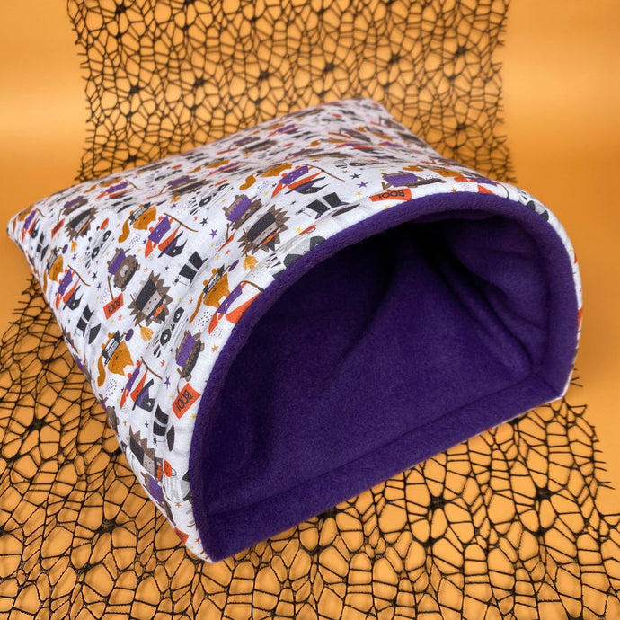 LARGE Halloween animals cosy snuggle cave. Padded stay open snuggle sack.