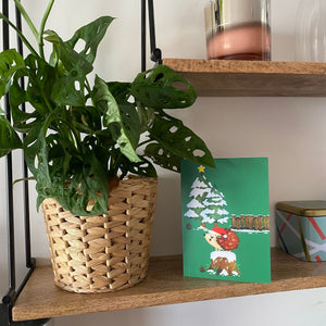 Pack of 6 hedgehog Christmas cards. Festive hedgehog cards.