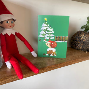 Pack of 6 hedgehog Christmas cards. Festive hedgehog cards.