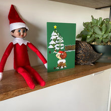 Load image into Gallery viewer, Pack of 6 hedgehog Christmas cards. Festive hedgehog cards.