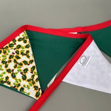 Load image into Gallery viewer, Christmas holly miniature bunting. Viv decorations. Cage decorations.
