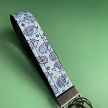 Load image into Gallery viewer, Hedgehog wristlet keychain. Hedgehog keyring.