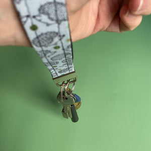 Hedgehog wristlet keychain. Hedgehog keyring.