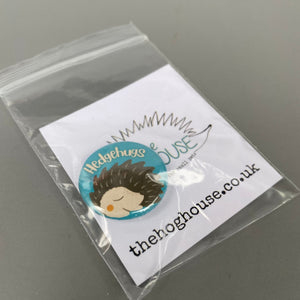 Hedgehugs badge. 25mm hedgehog badge. Hedgehog pin. Animal lover gift.