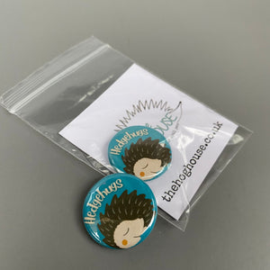 Hedgehugs badge. 25mm hedgehog badge. Hedgehog pin. Animal lover gift.
