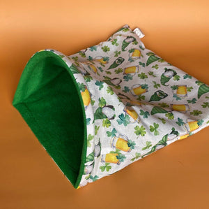 LARGE Irish gnome snuggle sack. Snuggle pouch bag for hedgehogs and guinea pigs.