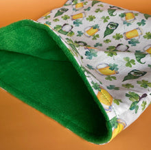 Load image into Gallery viewer, LARGE Irish gnome snuggle sack. Snuggle pouch bag for hedgehogs and guinea pigs.