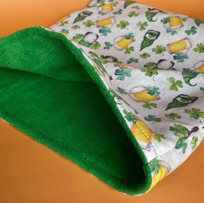 LARGE Irish gnome snuggle sack. Snuggle pouch bag for hedgehogs and guinea pigs.