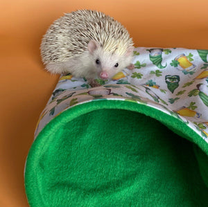 Irish gnome snuggle sack, snuggle pouch, sleeping bag for hedgehog and small guinea pigs.