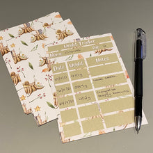 Load image into Gallery viewer, Weight tracker cards. Hedgehog health tracker. Pack of 6 tracker cards.