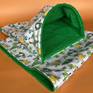 LARGE Irish gnome snuggle sack. Snuggle pouch bag for hedgehogs and guinea pigs.