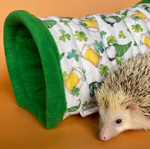 Irish gnome stay open tunnel. Padded fleece tunnel. Tube. Padded tunnel.
