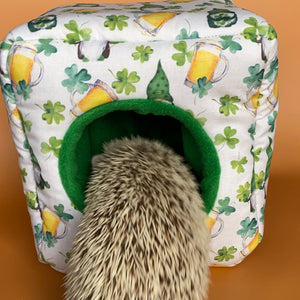 Irish gnome cosy cube house. Hedgehog and guinea pig cube house.