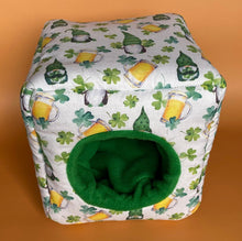 Load image into Gallery viewer, Irish gnomes full cage set. Cube house, snuggle sack, tunnel cage set for small pets.