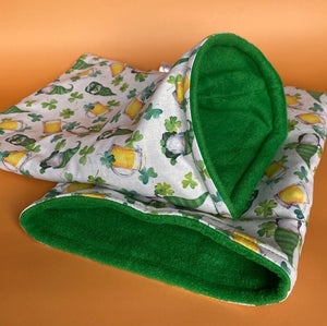 Irish gnomes full cage set. Cube house, snuggle sack, tunnel cage set for small pets.