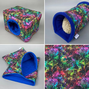 Nebula full cage set. LARGE cube house, snuggle sack, tunnel cage set for cunky hogs