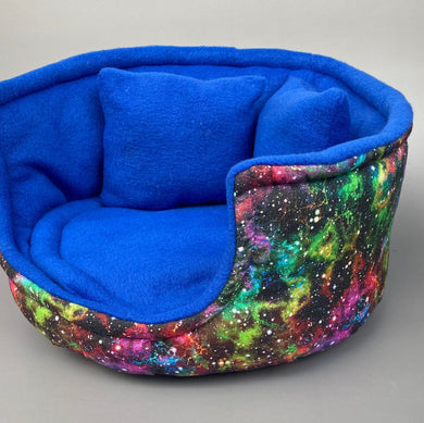 LARGE nebula cuddle cup. Pet sofa. Guinea pig bed. Pet beds. Fleece bed. Fleece sofa.