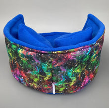 Load image into Gallery viewer, LARGE nebula cuddle cup. Pet sofa. Guinea pig bed. Pet beds. Fleece bed. Fleece sofa.